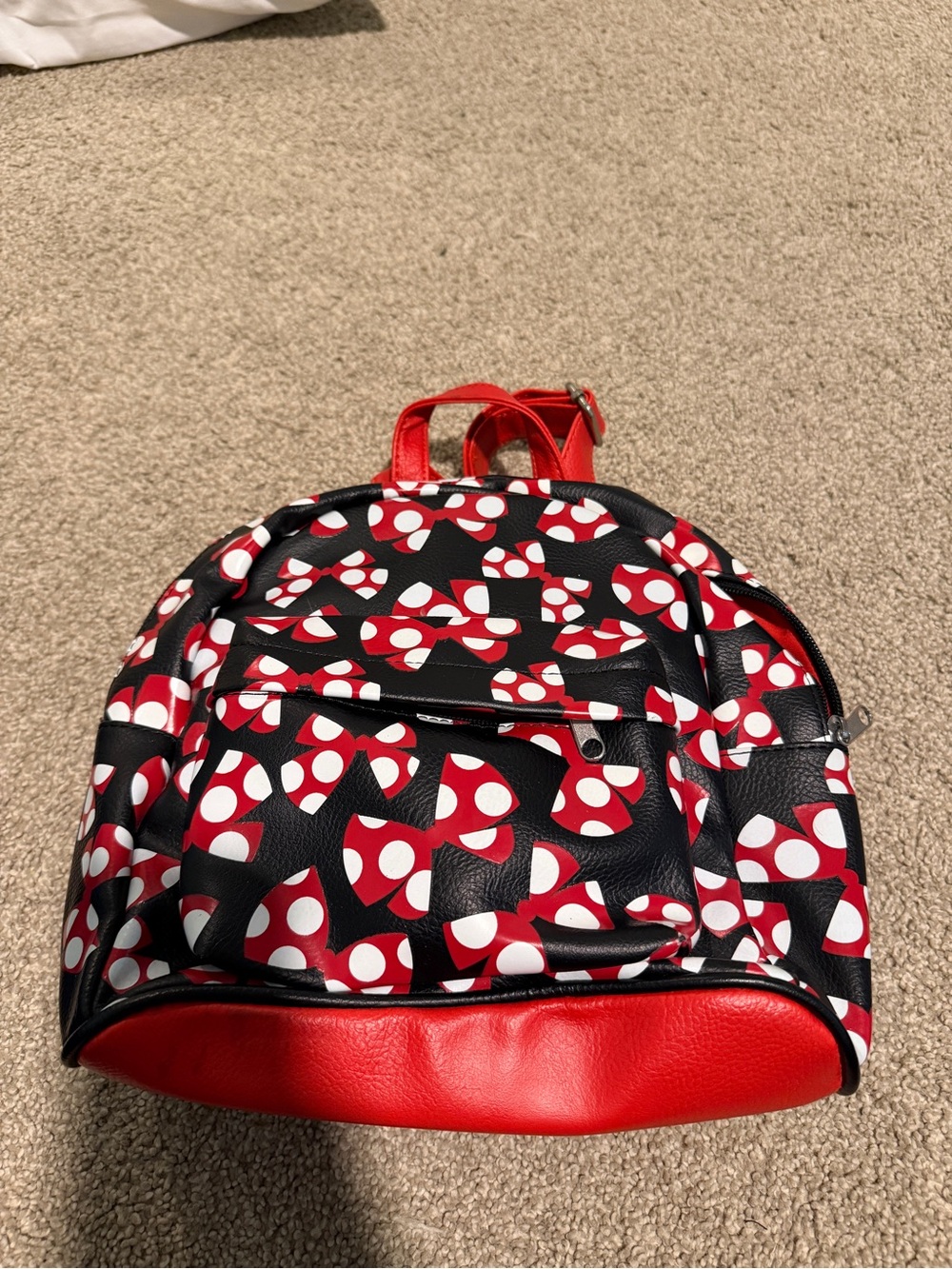 Disney Red, Black & White Minnie Bow Mini Backpack